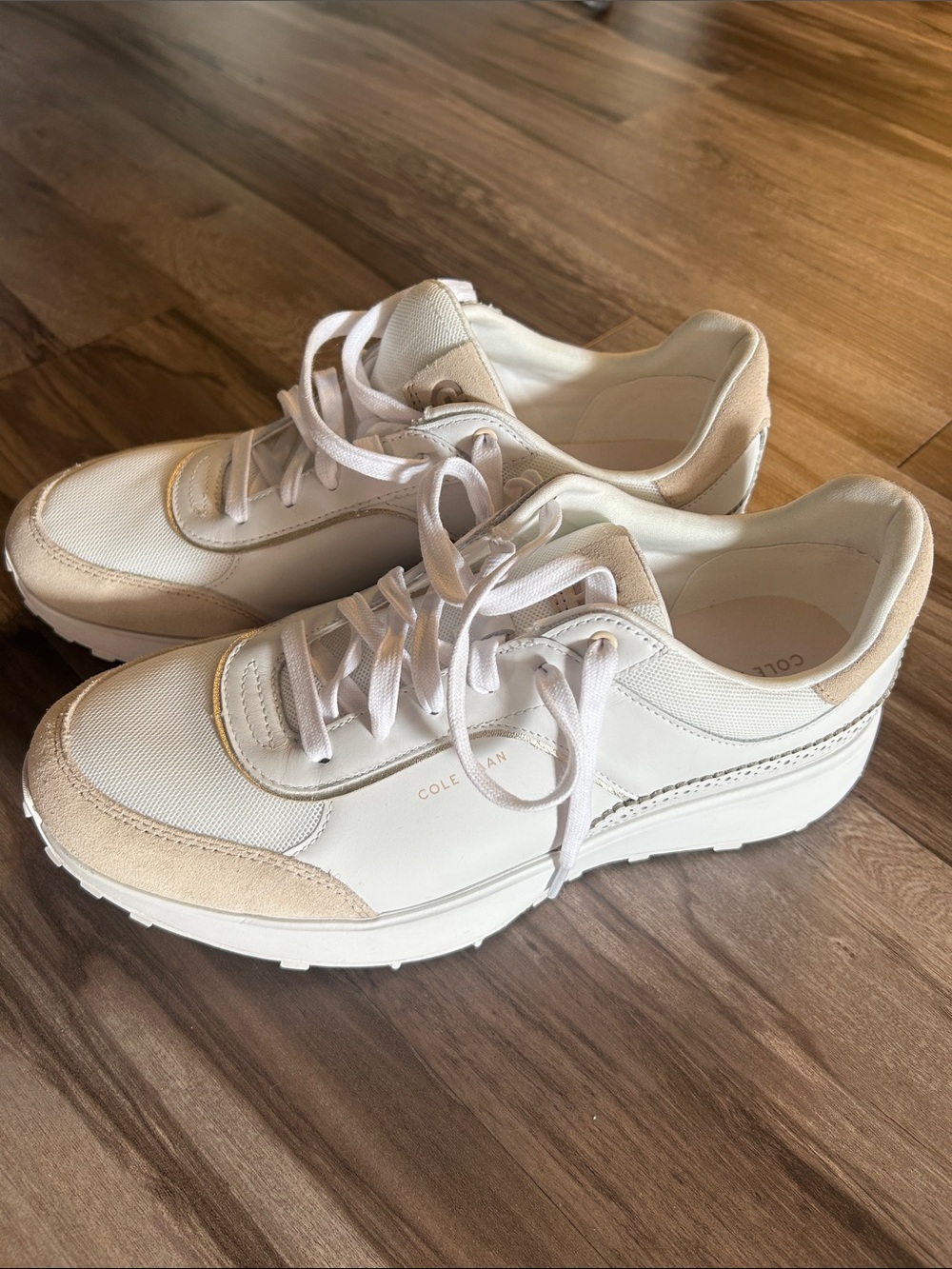 Cole Haan White Women’s Lace-Up Sneakers